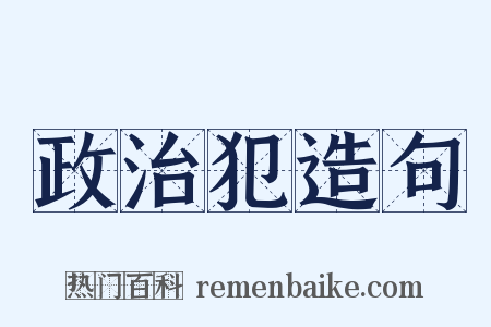 政治犯造句是什么意思的图片